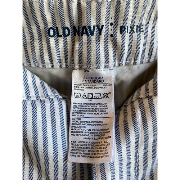 Old navy women’s blue and white pinstripe trousers/pants size 2 - Picture 5 of 5